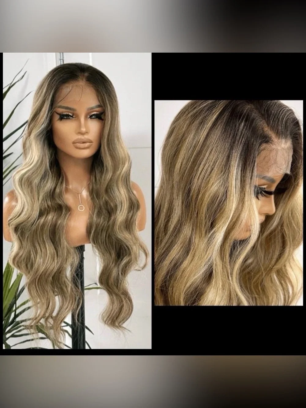 Wavy Lace Front Wig - Dark Rooted Blonde Balayage